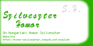 szilveszter homor business card